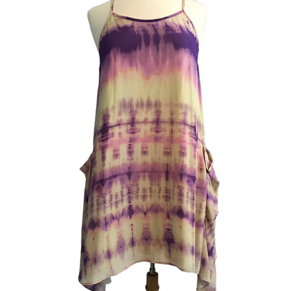 Basically Me tie die spaghetti strap dress